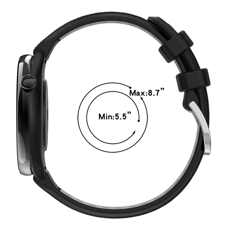 20 mm Sportliches zweifarbiges Silikonarmband mit Stahlschließe, passend für Samsung Galaxy Watch 6 (40 mm) und Samsung Galaxy Watch 6 Classic (43 mm).