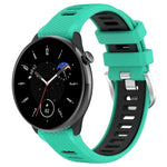 20 mm Sportliches zweifarbiges Silikonarmband mit Stahlschließe, passend für Samsung Galaxy Watch 6 (40 mm) und Samsung Galaxy Watch 6 Classic (43 mm).