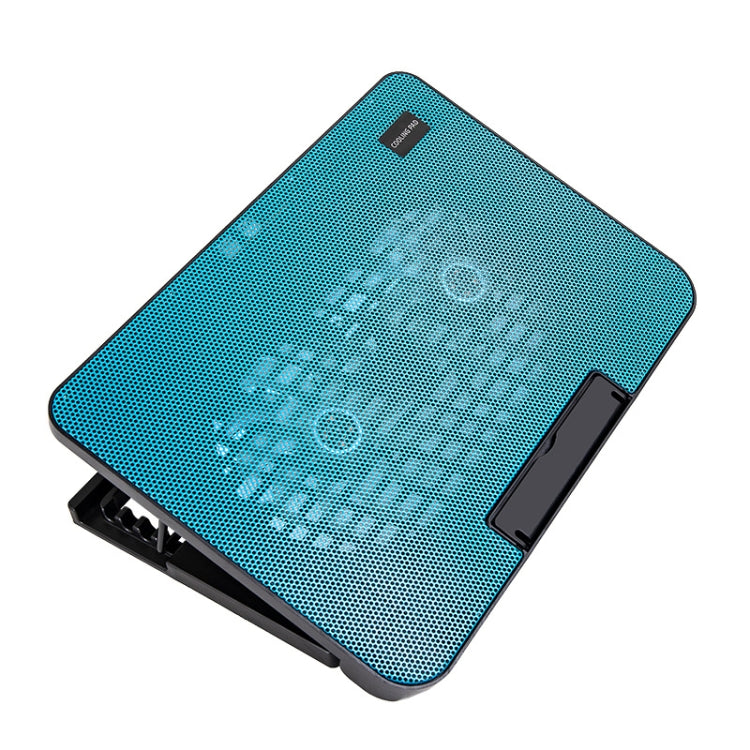 N99 USB Doppel-Lüfter Hohles geschnitztes Design Wärmeableitung Laptop-Kühlpad, N99