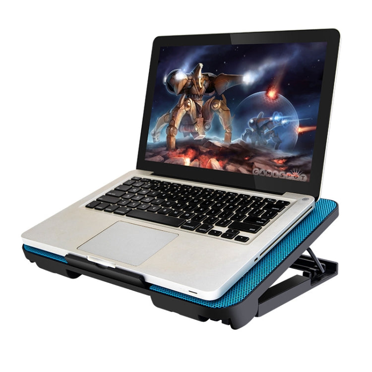 N99 USB Doppel-Lüfter Hohles geschnitztes Design Wärmeableitung Laptop-Kühlpad, N99