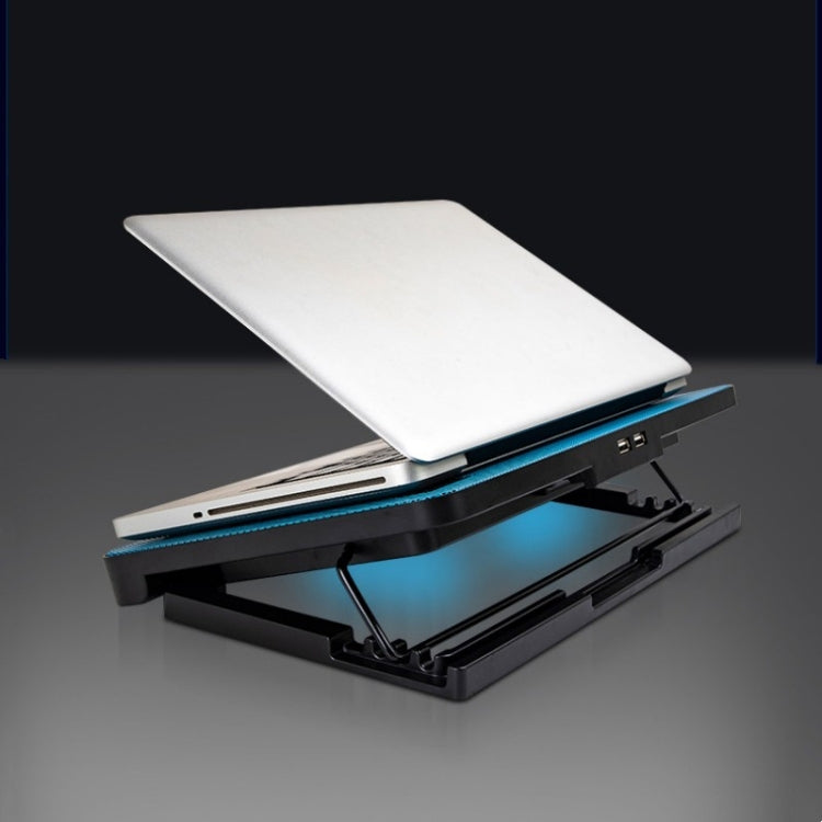 N99 USB Doppel-Lüfter Hohles geschnitztes Design Wärmeableitung Laptop-Kühlpad, N99