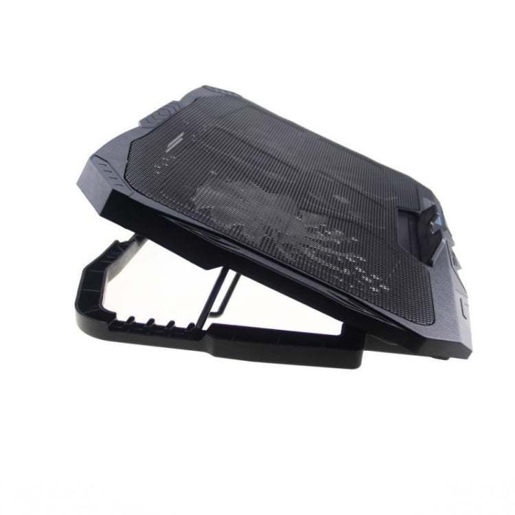 S18 Aluminium Vier-Lüfter Gaming Laptop Kühlpad Klapphalter mit Windgeschwindigkeitsanzeige, S18