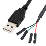 JUNSUNMAY USB 2.0 A auf Buchse 4-Pin Dupont Motherboard Header Adapter Verlängerungskabel, Länge: 0,3 m, USB Stecker, USB Buchse
