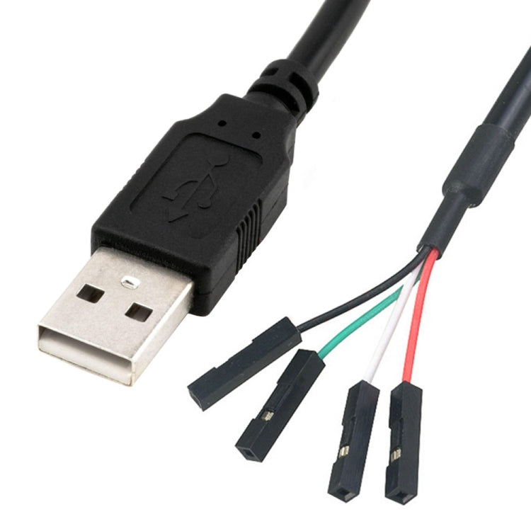 JUNSUNMAY USB 2.0 A auf Buchse 4-Pin Dupont Motherboard Header Adapter Verlängerungskabel, Länge: 0,3 m, USB Stecker, USB Buchse