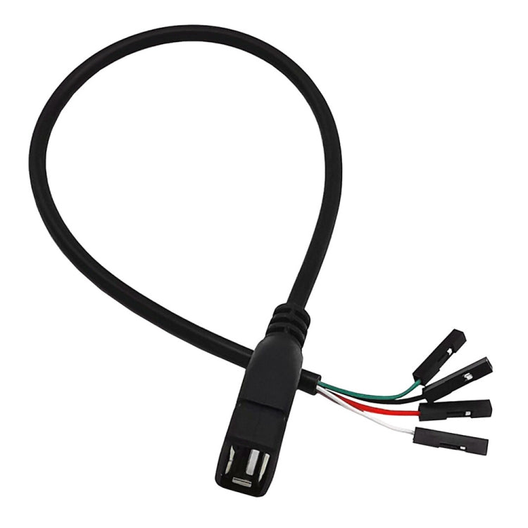 JUNSUNMAY USB 2.0 A auf Buchse 4-Pin Dupont Motherboard Header Adapter Verlängerungskabel, Länge: 0,3 m, USB Stecker, USB Buchse