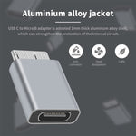 JUNSUNMAY USB-C / Typ-C Buchse auf Stecker USB 3.0 Micro B Adapter Konverter, 1 Stück, 2 Stück