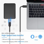 JUNSUNMAY USB-C / Typ-C Buchse auf Stecker USB 3.0 Micro B Adapter Konverter, 1 Stück, 2 Stück