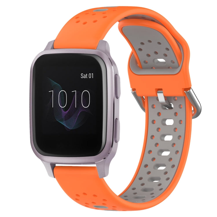 20mm Breathable Two-Color Silicone Watch Band, For Garmin Venu SQ, For Garmin VivoMove Style, For Garmin VivoMove Luxe