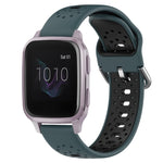 20mm Breathable Two-Color Silicone Watch Band, For Garmin Venu SQ, For Garmin VivoMove Style, For Garmin VivoMove Luxe