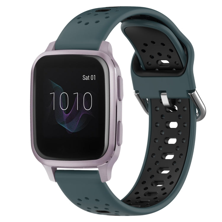 20mm Breathable Two-Color Silicone Watch Band, For Garmin Venu SQ, For Garmin VivoMove Style, For Garmin VivoMove Luxe