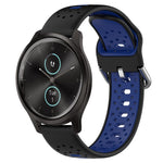 20mm Breathable Two-Color Silicone Watch Band, For Garmin Venu SQ, For Garmin VivoMove Style, For Garmin VivoMove Luxe