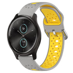 20mm Breathable Two-Color Silicone Watch Band, For Garmin Venu SQ, For Garmin VivoMove Style, For Garmin VivoMove Luxe