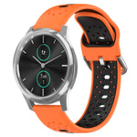 20mm Breathable Two-Color Silicone Watch Band, For Garmin Venu SQ, For Garmin VivoMove Style, For Garmin VivoMove Luxe