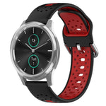 20mm Breathable Two-Color Silicone Watch Band, For Garmin Venu SQ, For Garmin VivoMove Style, For Garmin VivoMove Luxe