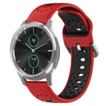 20mm Breathable Two-Color Silicone Watch Band, For Garmin Venu SQ, For Garmin VivoMove Style, For Garmin VivoMove Luxe
