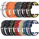 20mm Breathable Two-Color Silicone Watch Band, For Garmin Venu SQ, For Garmin VivoMove Style, For Garmin VivoMove Luxe