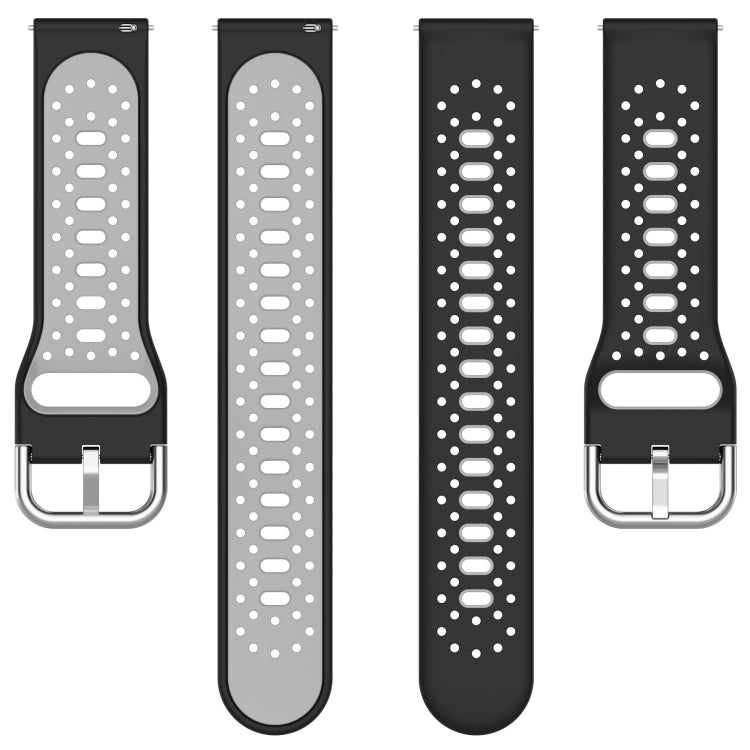 20mm Breathable Two-Color Silicone Watch Band, For Garmin Vivoactive3 Music, For Garmin Venu 2 Plus, For Garmin Approach S40