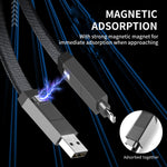ENKAY ENK-CB134 4-in-1 60W USB-A / Type-C zu 8 Pin / Type-C Nylon Geflochtenes Magnetisches Schnellladekabel, 0,15m, 1,2m