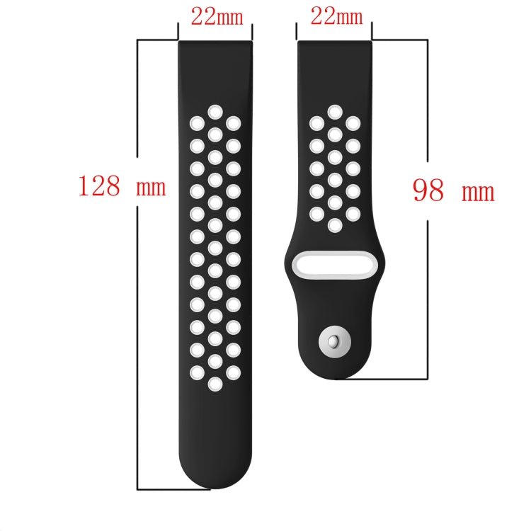 22mm Sports Breathable Silicone Watch Band, For Garmin Fenix 6 GPS, For Garmin Fenix 6 Pro GPS, For Garmin Fenix 6 Sapphire GPS, For Garmin Fenix 5