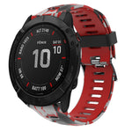 26mm Camouflage Printed Silicone Watch Band, For Garmin Enduro, For Garmin Fenix 6X, For Garmin Fenix 6X Pro, For Garmin Fenix 6X Sapphire, For Garmin Fenix 5X Sapphire, For Garmin Fenix 5X Plus, For Garmin Fenix 3, For Garmin Fenix 3 HR
