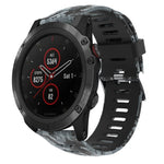 26mm Camouflage Printed Silicone Watch Band, For Garmin Enduro, For Garmin Fenix 6X, For Garmin Fenix 6X Pro, For Garmin Fenix 6X Sapphire, For Garmin Fenix 5X Sapphire, For Garmin Fenix 5X Plus, For Garmin Fenix 3, For Garmin Fenix 3 HR