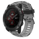 26mm Camouflage Printed Silicone Watch Band, For Garmin Enduro, For Garmin Fenix 6X, For Garmin Fenix 6X Pro, For Garmin Fenix 6X Sapphire, For Garmin Fenix 5X Sapphire, For Garmin Fenix 5X Plus, For Garmin Fenix 3, For Garmin Fenix 3 HR