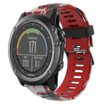 26mm Camouflage Printed Silicone Watch Band, For Garmin Fenix 3 Sapphire, For Garmin Descent MK 1, For Garmin Descent MK 2, For Garmin Descent MK 2i