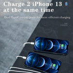35W PD3.0 USB-C / Typ-C Dual-Port-Ladegerät für iPhone / iPad Serie, US-Stecker, EU-Stecker
