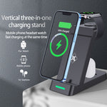 B20 18W 3-in-1 Wireless-Ladeständer Ladestation für iPhone Apple Watch Series, B20 für Apple