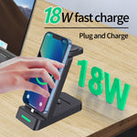 B20 18W 3-in-1 Wireless-Ladeständer Ladestation für iPhone Apple Watch Series, B20 für Apple