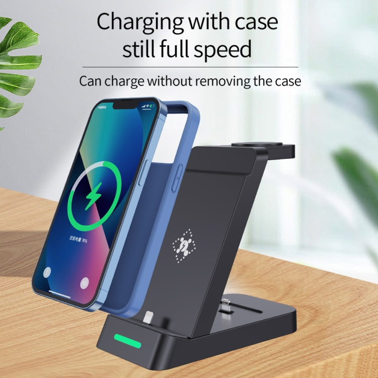 B20 18W 3-in-1 Wireless-Ladeständer Ladestation für iPhone Apple Watch Series, B20 für Apple