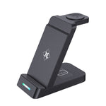 B20A 15W Qi kabelloses Ladegerät Ladestation kompatibel für iPhone iWatch Airpods, B20A für Apple