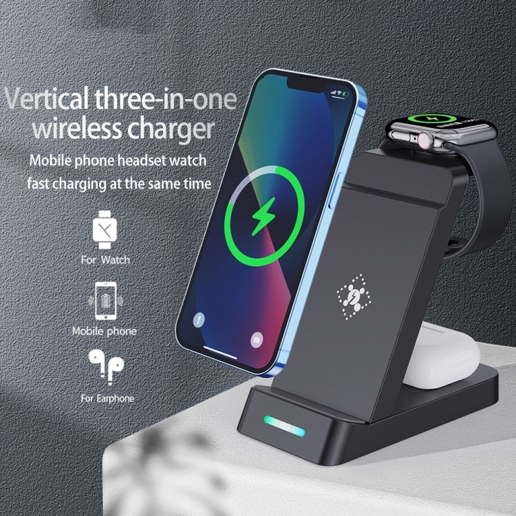 B20A 15W Qi kabelloses Ladegerät Ladestation kompatibel für iPhone iWatch Airpods, B20A für Apple