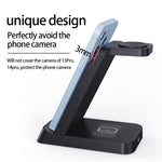 B20A 15W Qi kabelloses Ladegerät Ladestation kompatibel für iPhone iWatch Airpods, B20A für Apple