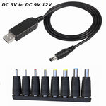 DC 5V zu DC 9V 12V USB-Spannungswandlerkabel mit 1A Step-up-Volt-Transformator Stromreglerkabel mit LED-Anzeige, DC 5V zu DC 9V 12V