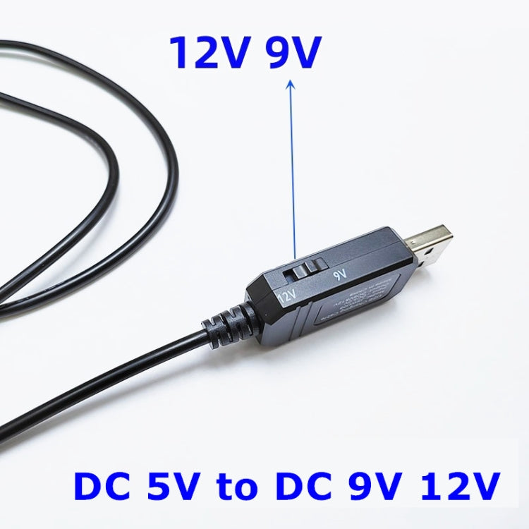 DC 5V zu DC 9V 12V USB-Spannungswandlerkabel mit 1A Step-up-Volt-Transformator Stromreglerkabel mit LED-Anzeige, DC 5V zu DC 9V 12V
