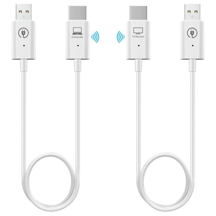 Kabelloses HDMI Sender- und Empfänger-Kit, HDMI Wireless Extender Adapter, 1080P 60fps Video-Audio-Projektion für PC, Laptop, Kamera zu HDTV/Projektor