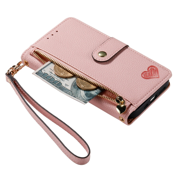 Liebes-Reißverschluss-Lanyard-Leder-Handyhülle, für iPhone 14 Pro Max, für iPhone 7 / 8 / SE 2022, für iPhone 13 Pro Max, für iPhone 13 Pro, für iPhone 13, für iPhone 13 mini, für iPhone 12 mini, für iPhone 12 / 12 Pro