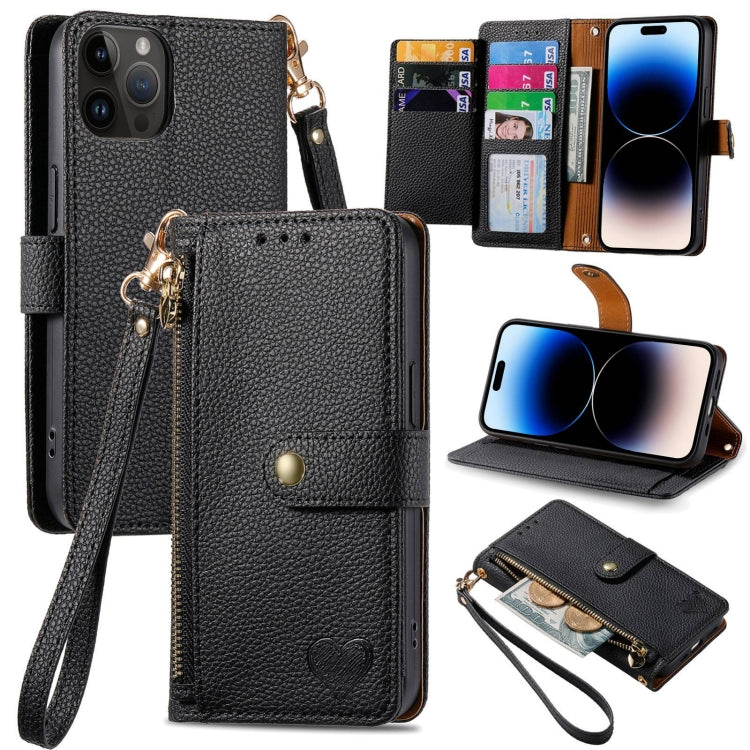 Liebes-Reißverschluss-Lanyard-Leder-Handyhülle, für iPhone 14 Pro Max, für iPhone 7 / 8 / SE 2022, für iPhone 13 Pro Max, für iPhone 13 Pro, für iPhone 13, für iPhone 13 mini, für iPhone 12 mini, für iPhone 12 / 12 Pro