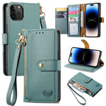 Liebes-Reißverschluss-Lanyard-Leder-Handyhülle, für iPhone 14 Pro Max, für iPhone 7 / 8 / SE 2022, für iPhone 13 Pro Max, für iPhone 13 Pro, für iPhone 13, für iPhone 13 mini, für iPhone 12 mini, für iPhone 12 / 12 Pro