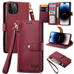 Liebes-Reißverschluss-Lanyard-Leder-Handyhülle, für iPhone 14 Pro Max, für iPhone 7 / 8 / SE 2022, für iPhone 13 Pro Max, für iPhone 13 Pro, für iPhone 13, für iPhone 13 mini, für iPhone 12 mini, für iPhone 12 / 12 Pro