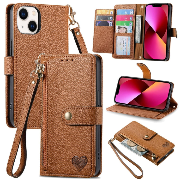 Liebes-Reißverschluss-Lanyard-Leder-Handyhülle, für iPhone 14 Pro Max, für iPhone 7 / 8 / SE 2022, für iPhone 13 Pro Max, für iPhone 13 Pro, für iPhone 13, für iPhone 13 mini, für iPhone 12 mini, für iPhone 12 / 12 Pro