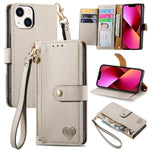 Liebes-Reißverschluss-Lanyard-Leder-Handyhülle, für iPhone 14 Pro Max, für iPhone 7 / 8 / SE 2022, für iPhone 13 Pro Max, für iPhone 13 Pro, für iPhone 13, für iPhone 13 mini, für iPhone 12 mini, für iPhone 12 / 12 Pro