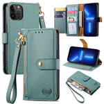 Liebes-Reißverschluss-Lanyard-Leder-Handyhülle, für iPhone 14 Pro Max, für iPhone 7 / 8 / SE 2022, für iPhone 13 Pro Max, für iPhone 13 Pro, für iPhone 13, für iPhone 13 mini, für iPhone 12 mini, für iPhone 12 / 12 Pro