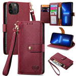Liebes-Reißverschluss-Lanyard-Leder-Handyhülle, für iPhone 14 Pro Max, für iPhone 7 / 8 / SE 2022, für iPhone 13 Pro Max, für iPhone 13 Pro, für iPhone 13, für iPhone 13 mini, für iPhone 12 mini, für iPhone 12 / 12 Pro