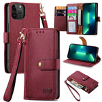 Liebes-Reißverschluss-Lanyard-Leder-Handyhülle, für iPhone 14 Pro Max, für iPhone 7 / 8 / SE 2022, für iPhone 13 Pro Max, für iPhone 13 Pro, für iPhone 13, für iPhone 13 mini, für iPhone 12 mini, für iPhone 12 / 12 Pro