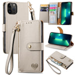 Liebes-Reißverschluss-Lanyard-Leder-Handyhülle, für iPhone 14 Pro Max, für iPhone 7 / 8 / SE 2022, für iPhone 13 Pro Max, für iPhone 13 Pro, für iPhone 13, für iPhone 13 mini, für iPhone 12 mini, für iPhone 12 / 12 Pro