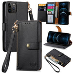 Liebes-Reißverschluss-Lanyard-Leder-Handyhülle, für iPhone 14 Pro Max, für iPhone 7 / 8 / SE 2022, für iPhone 13 Pro Max, für iPhone 13 Pro, für iPhone 13, für iPhone 13 mini, für iPhone 12 mini, für iPhone 12 / 12 Pro