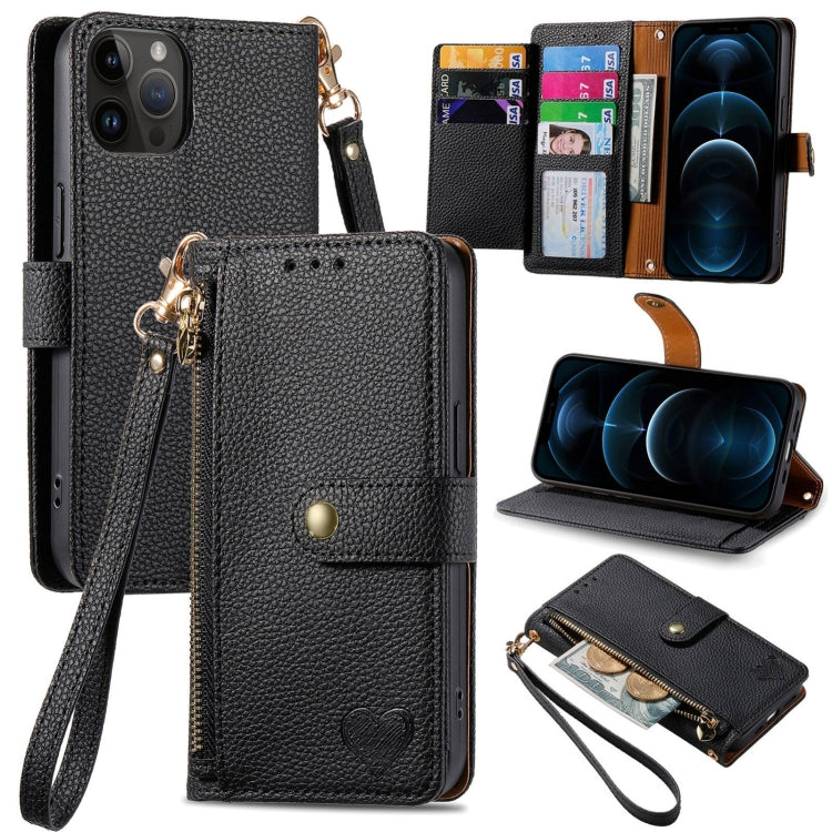 Liebes-Reißverschluss-Lanyard-Leder-Handyhülle, für iPhone 14 Pro Max, für iPhone 7 / 8 / SE 2022, für iPhone 13 Pro Max, für iPhone 13 Pro, für iPhone 13, für iPhone 13 mini, für iPhone 12 mini, für iPhone 12 / 12 Pro