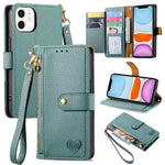 Liebe Reißverschluss Lanyard Leder Handyhülle, Für iPhone 12 Pro Max, Für iPhone 11 Pro Max, Für iPhone 11, Für iPhone 11 Pro, Für iPhone X / XS, Für iPhone XR, Für iPhone XS Max, Für iPhone 7 Plus / 8 Plus